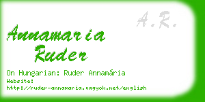 annamaria ruder business card